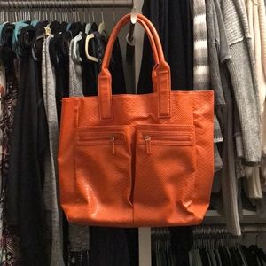 Orange Nieman Marcus work bag